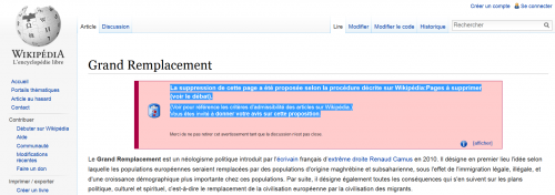 wikipedia,grand remplacement,immigration,suppression,censure